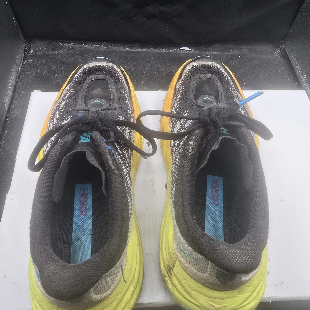 Hoka Black‎ and Yellow Shoes
